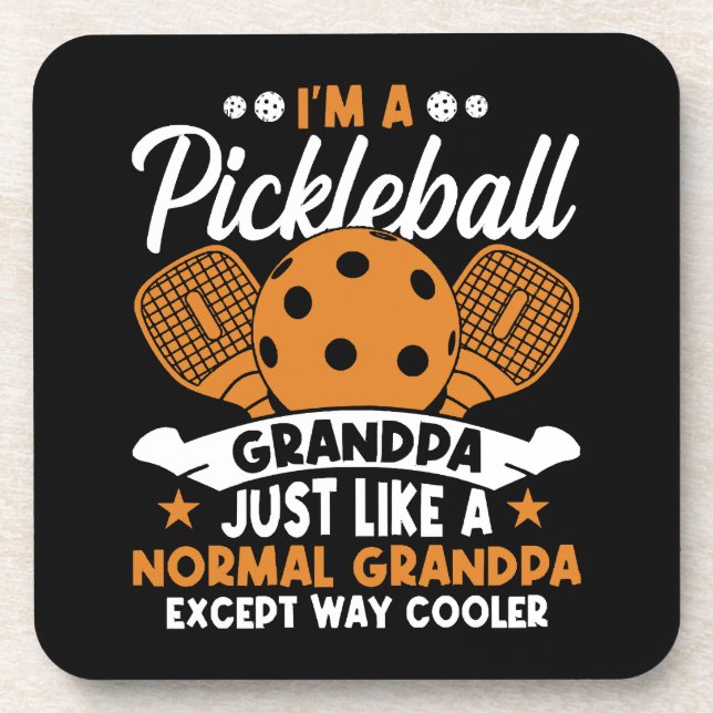 Dessous-de-verre Papy Joueur de Pickleball Cool (Devant)