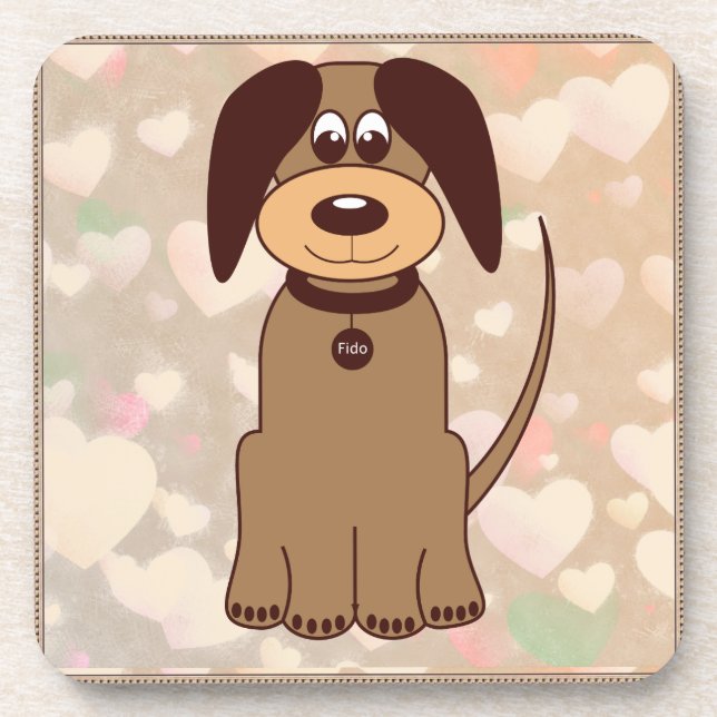Dessous-de-verre Pâque Brown de boisson pour chien (Devant)