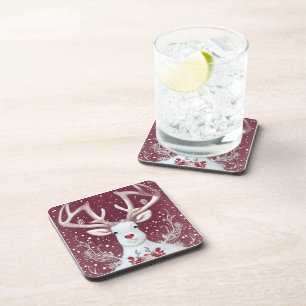 Dessous-de-verre Pâque de boisson Reindeer de Noël