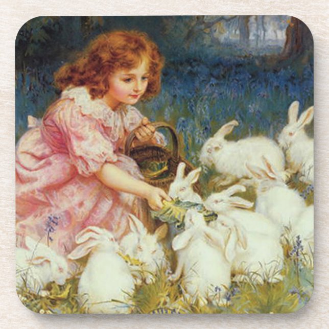 Dessous-de-verre Pâques Animaux Mignons Vintage (Devant)