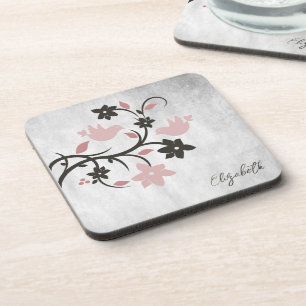 Dessous-de-verre Pâques de boisson de Lovebirds roses