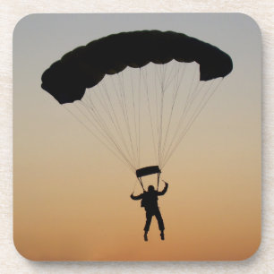Dessous-de-verre Parachute de Skydiver à Sunset Sky Diver