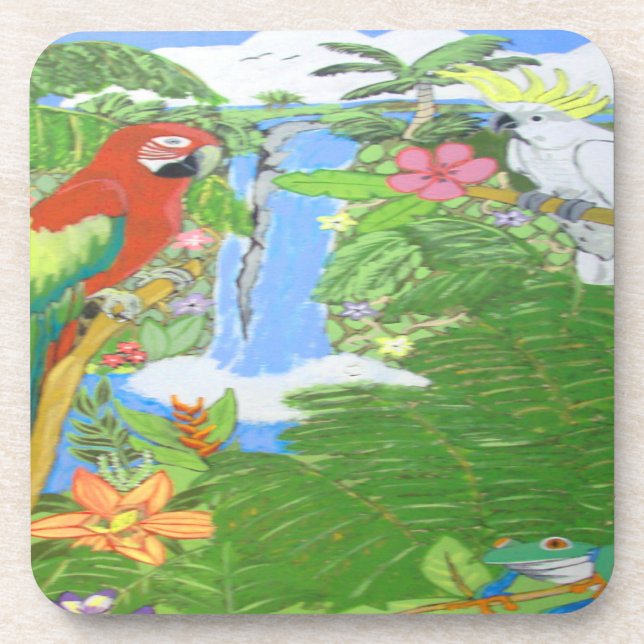 Dessous de verre paradisiaques tropicaux (Devant)