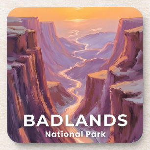 Dessous-de-verre Parc national de Badlands Dakota du Sud Peinture
