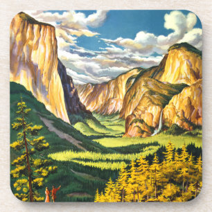 Dessous-de-verre Parc national de Yosemite Californie Voyage Art