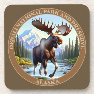 Dessous-de-verre Parc national et réserve de Denali Alaska