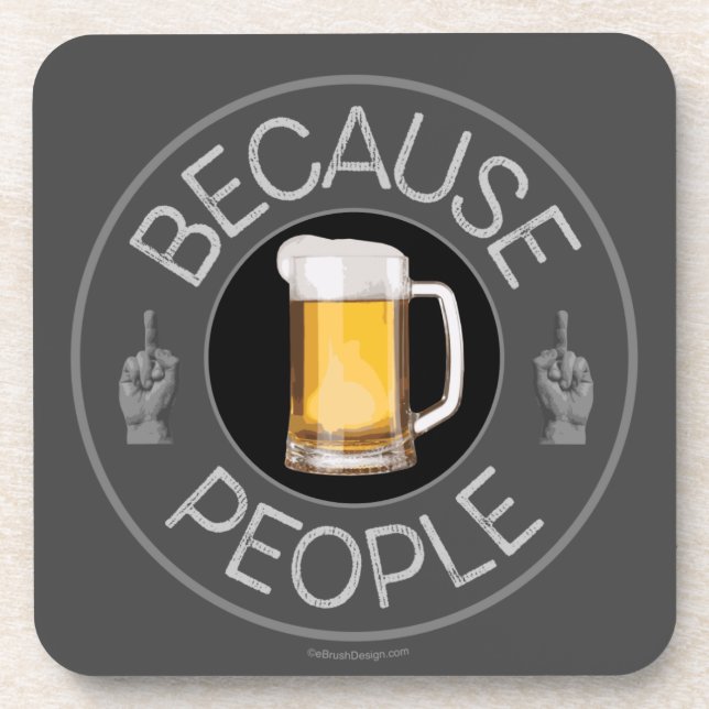 Dessous-de-verre Parce que les gens (bière) (Devant)