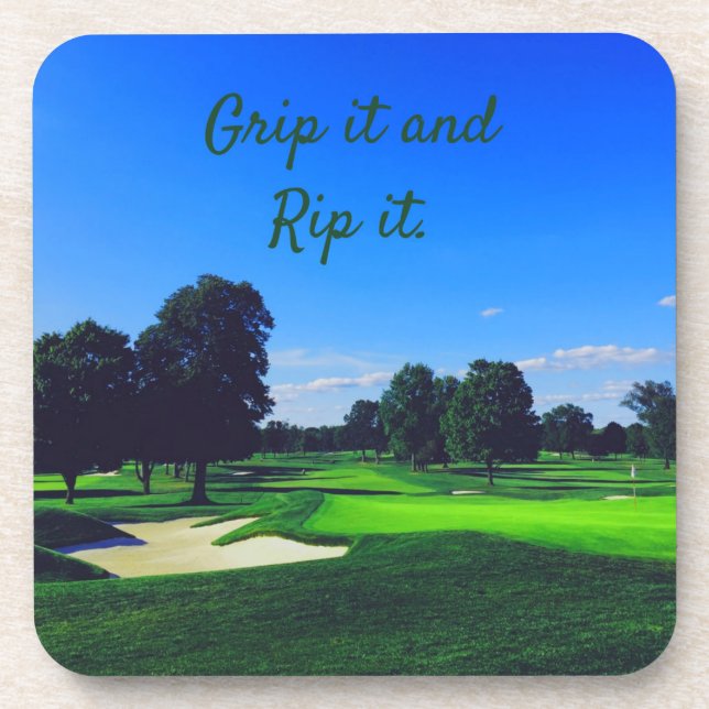 Dessous-de-verre Parcours de golf Grip it et Rip it (Devant)