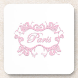 Dessous-de-verre Paris avec ses rouleaux rose