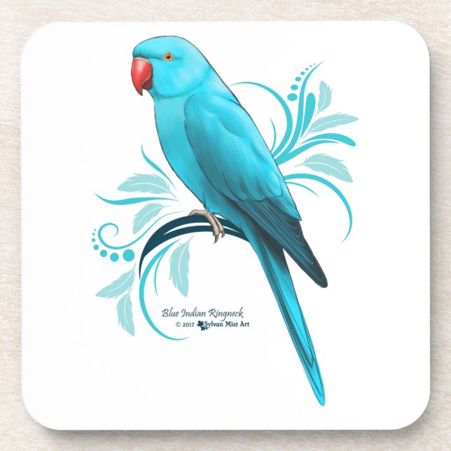Dessous-de-verre Parrot bleu indien Ringneck (Devant)