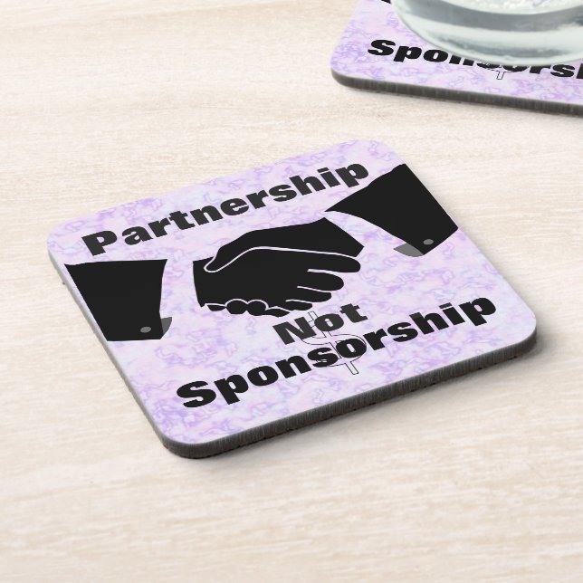 Dessous-de-verre Partenariat non parrainage Beverage Coaster (Côté gauche)