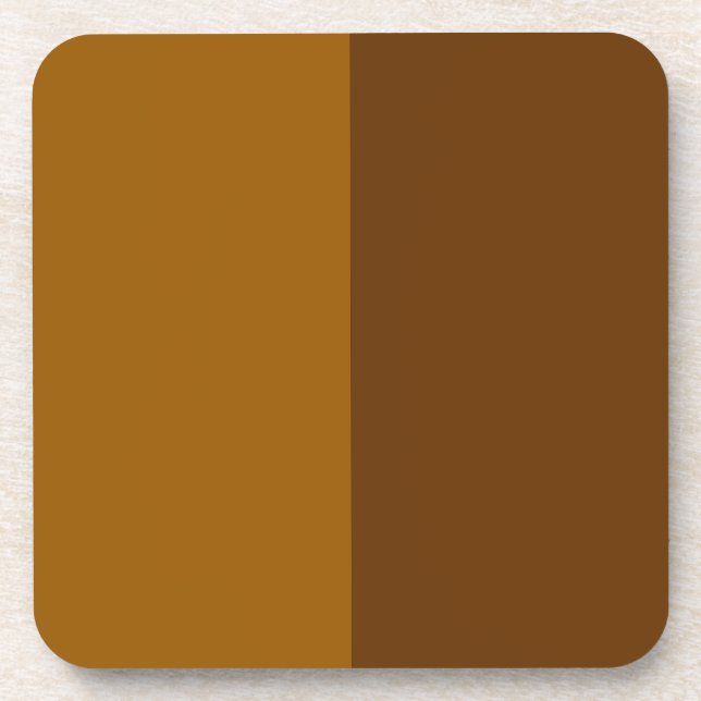 Dessous-de-verre Partie Brown foncé clair demi-côtés (Devant)