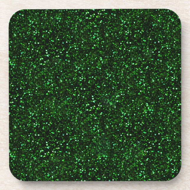 Dessous-de-verre Parties scintillant verte foncée Emerald Spring (Devant)