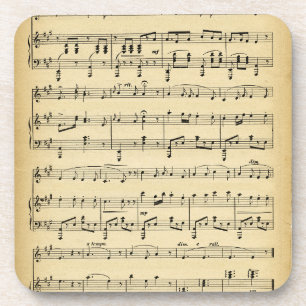 Dessous-de-verre Partition de musique ancienne