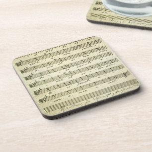 Dessous-de-verre Partition musicale vintage, partition musicale ant