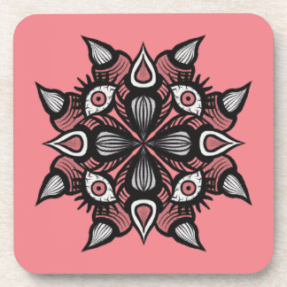 Dessous-de-verre Pastel Goth Witch Design - Monstre Rose Noir