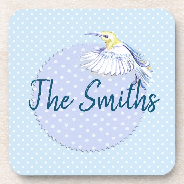Dessous-de-verre Patch de colibri sur Pois (Devant)