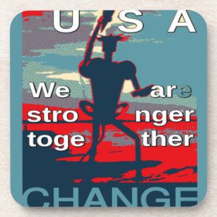 Dessous-de-verre Patriotic USA Hope Graphisme Art Design