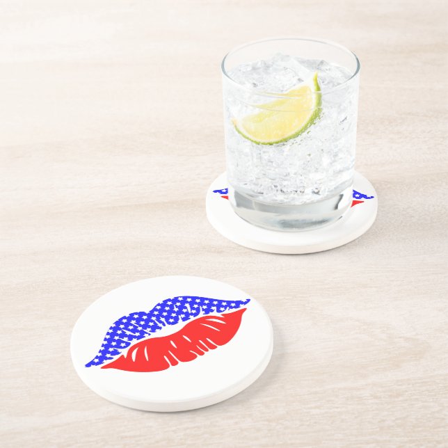 Dessous de verre Patriotique Kiss Drink (Côté)