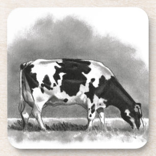 Dessous-de-verre Pâturage de vache du Holstein : Dessin au crayon