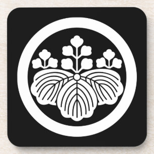 Dessous-de-verre Paulownia avec 5&3 floraisons en cercle