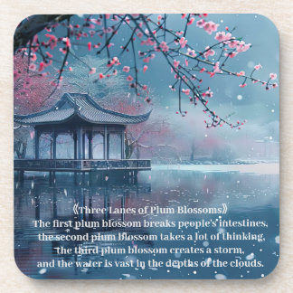 Dessous-de-verre Pavillon en fleurs de prune Lac