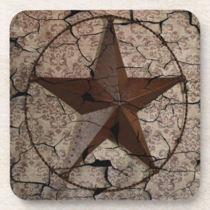 Dessous-de-verre Pays occidental rustique Primitif Texas Star