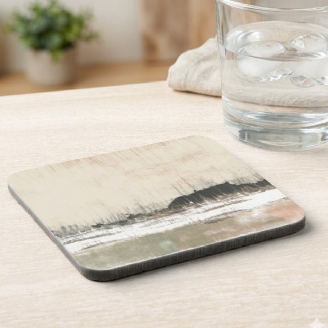 Dessous-de-verre Paysage abstrait neutre (This neutral abstract landscape makes a soothing addition to a home as a housewarming gift.)