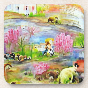Dessous-de-verre Paysage aquarelle