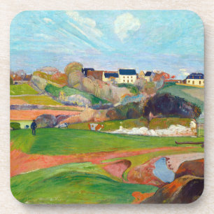 Dessous-de-verre Paysage au Pouldu peinture de Paul Gauguin