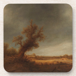 Dessous-de-verre Paysage avec un vieux chêne, Adriaen van Ostade, C