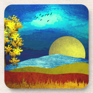 Dessous-de-verre Paysage Céleste Liquide