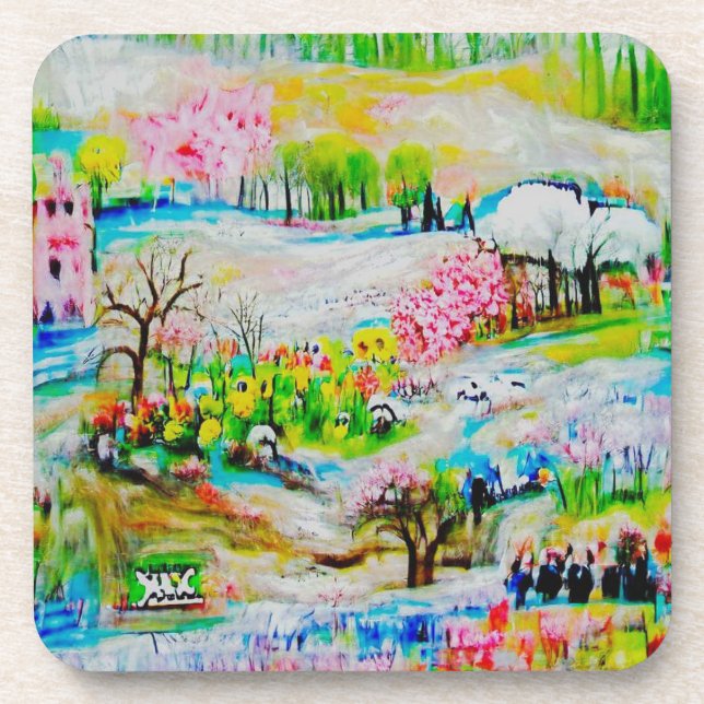Dessous-de-verre Paysage d'aquarelle 2 (Devant)