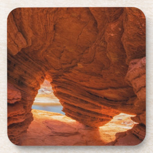 Dessous-de-verre Paysage de grotte de grès érodé