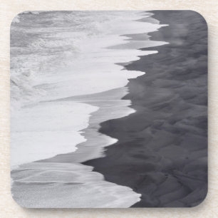 Dessous-de-verre Paysage de plage en noir et blanc