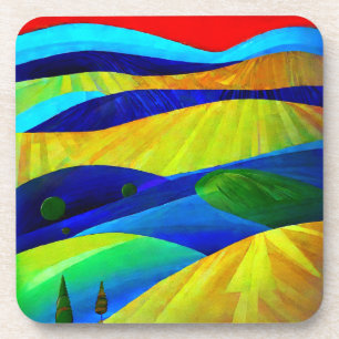 Dessous-de-verre Paysage de Rainbow Imaginaire Hills