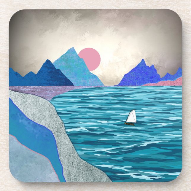 Dessous-de-verre Paysage de Sailboat Cove (Devant)