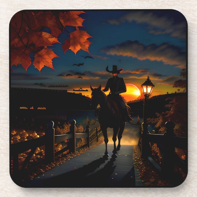 Dessous-de-verre Paysage d'Halloween sept (Devant)