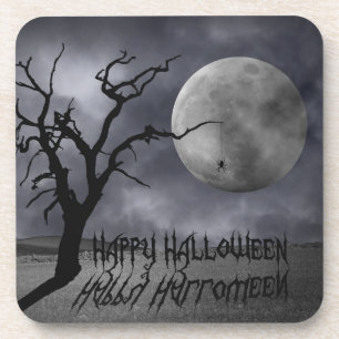 Dessous-de-verre Paysage effrayant Halloween