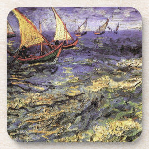 Dessous-de-verre Paysage marin à Saintes Maries par Vincent van Gog