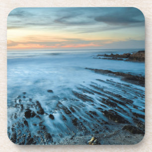 Dessous-de-verre Paysage marin bleu au coucher du soleil, Californi