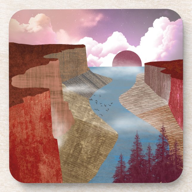 Dessous-de-verre Paysage océanique du Canyon (Devant)