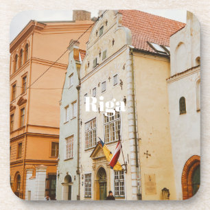 Dessous-de-verre Paysage urbain de Riga Aimant photo flexible