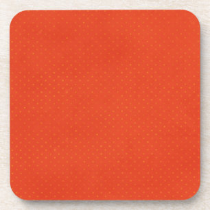 Dessous-de-verre pd16red BRIGHT ORANGE POLKA DOT MOTIF RETRO TEMP