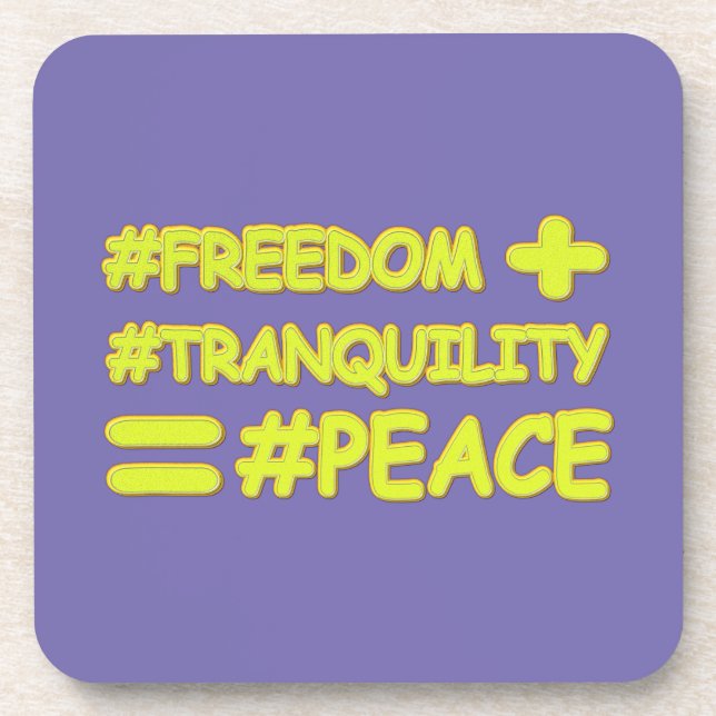 Dessous-de-verre "PEACE FORMULA EQUATION" Joli design. Commandez dè (Devant)