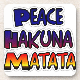 Dessous-de-verre Peace Hakuna Matata Cadeaux Produits