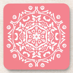Dessous-de-verre Peach Mandala