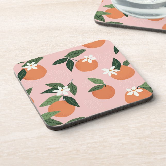 Dessous-de-verre Peach Orange Juice Motif (Côté gauche)