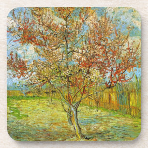 Dessous-de-verre Peach Tree rose en fleurs par Vincent van Gogh