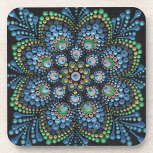 Dessous-de-verre Peacock Dot Mandala